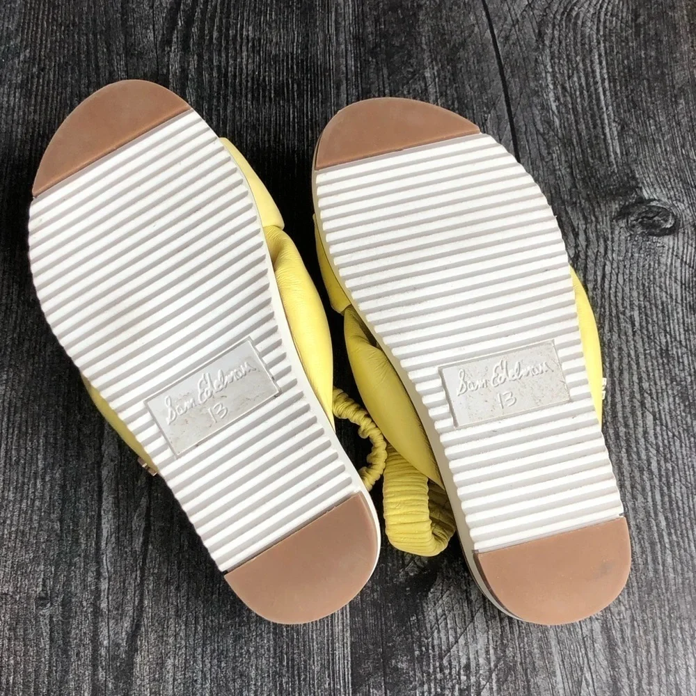 Sam Edelman Agatha Mini Yellow Knot Kids Sandals Size 13